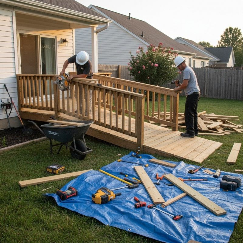 Deck Ramp Installation
